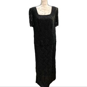 Stenay Black Beaded & Sequins Gown size 16W